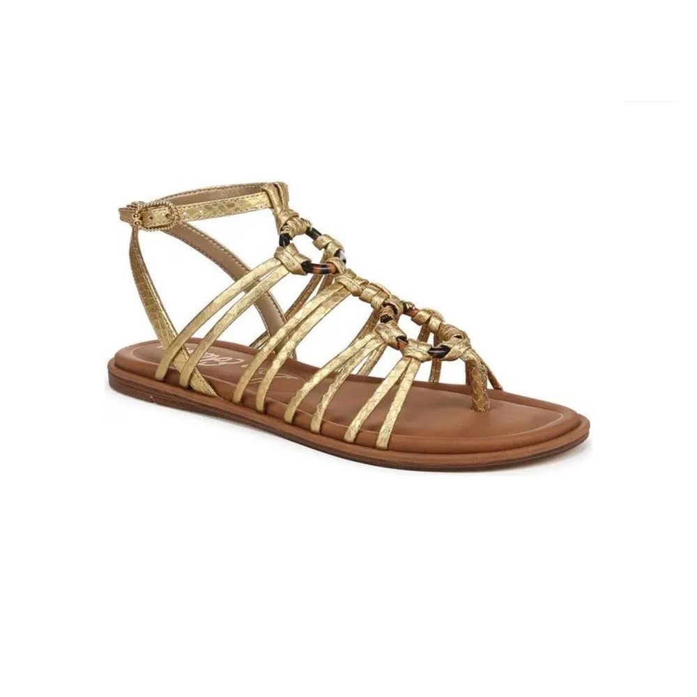 SAM EDELMAN Raye Gladiator Sandal Gold Size 7
